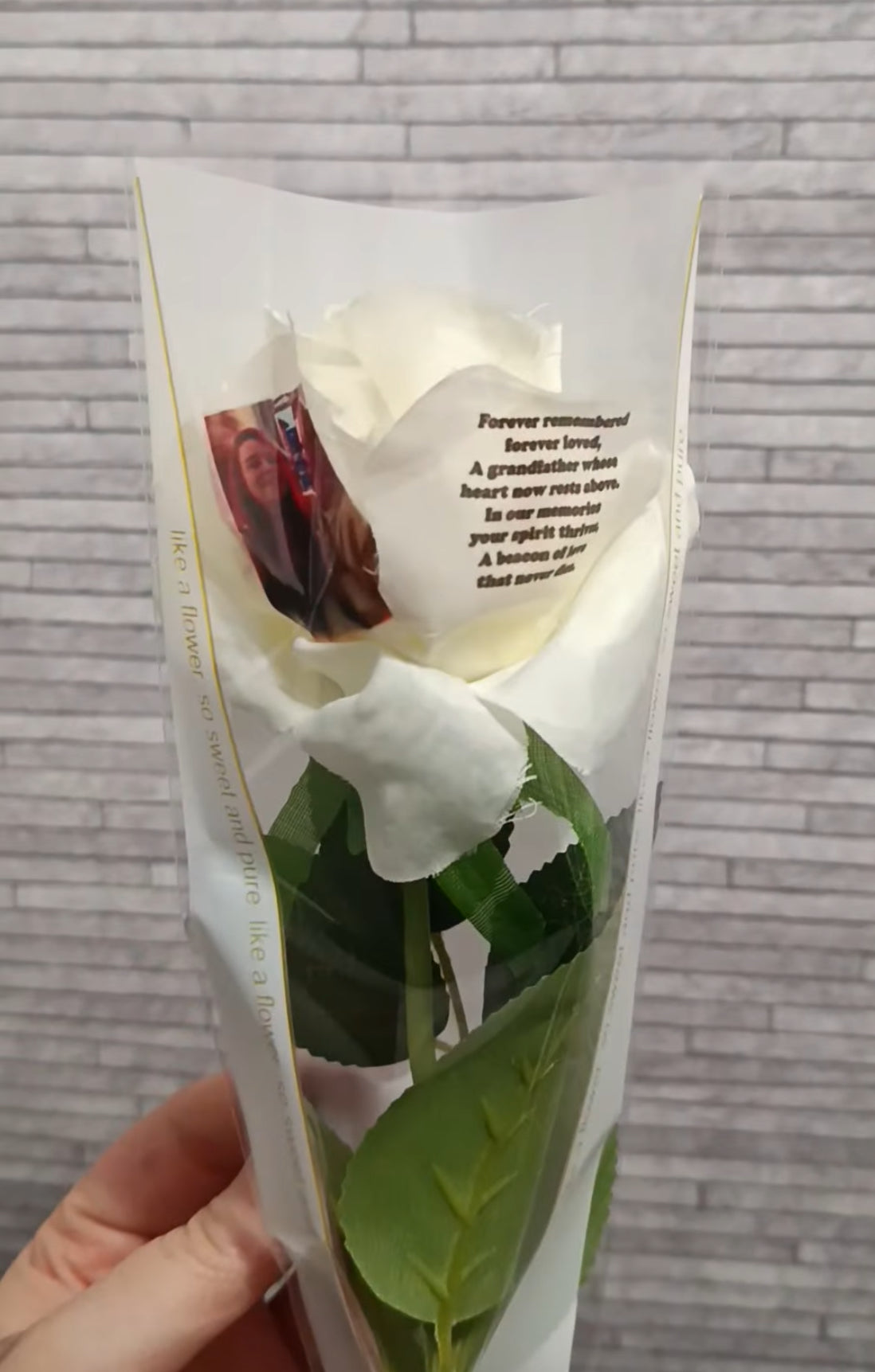 Custom photo/text rose