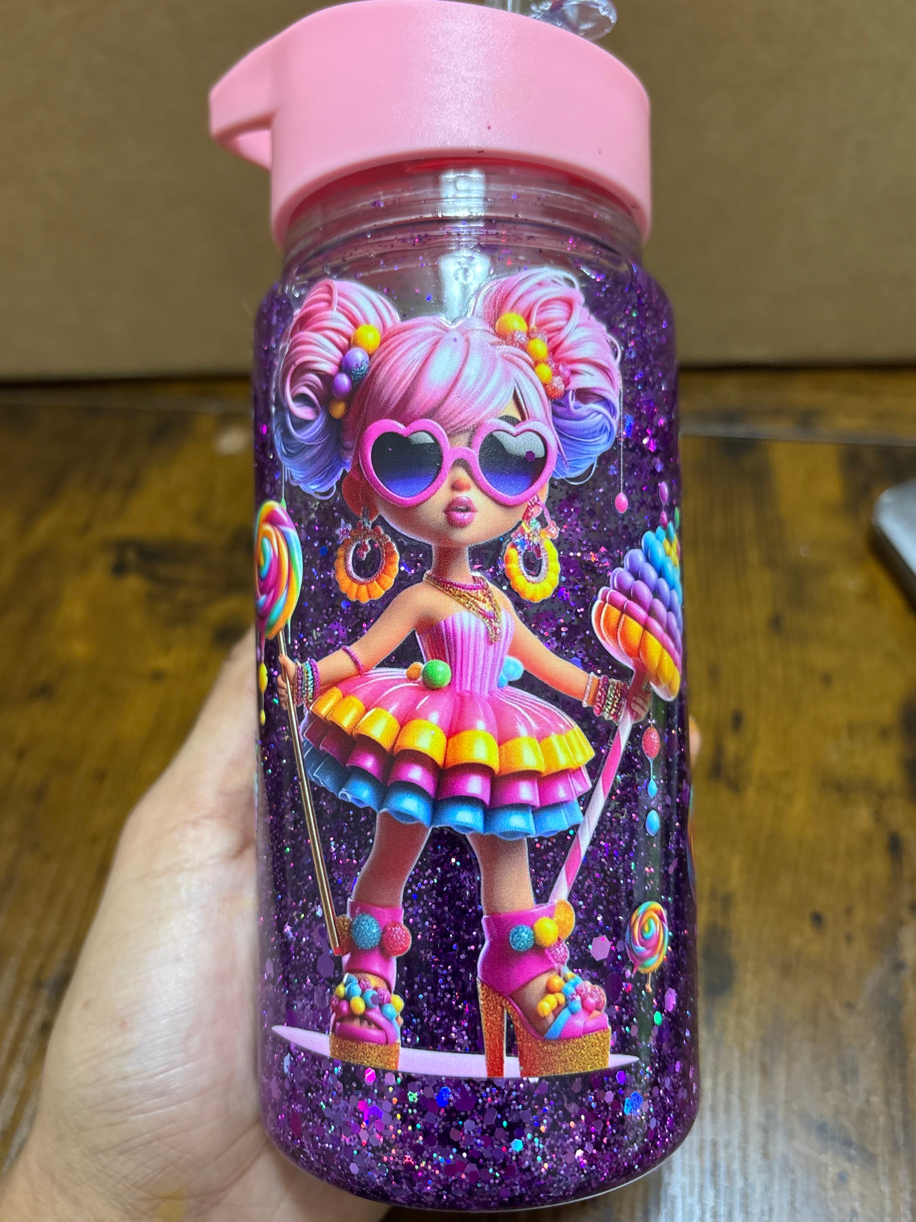 Snowglobe sippy cup