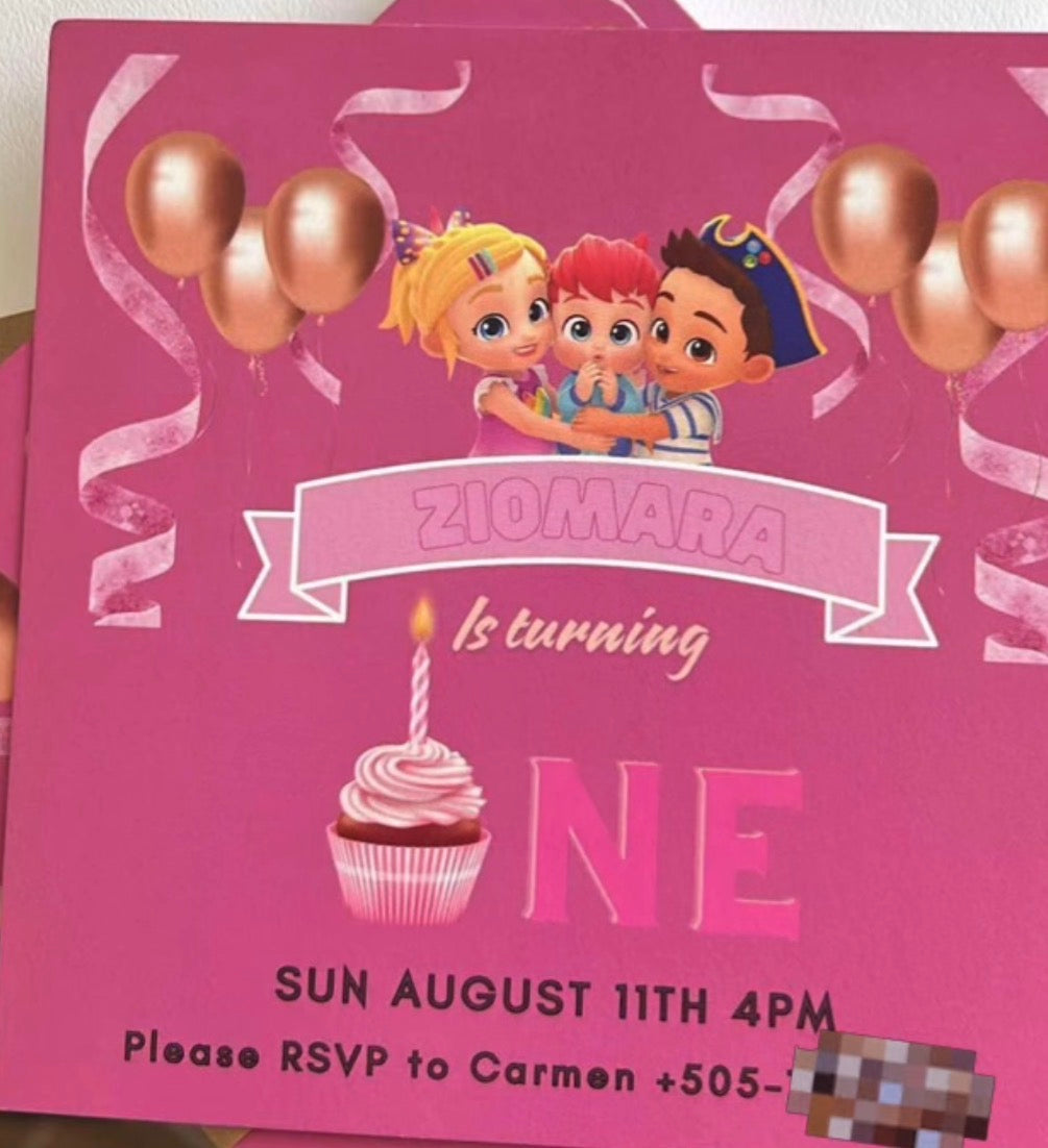 Physical or animated cards/invites