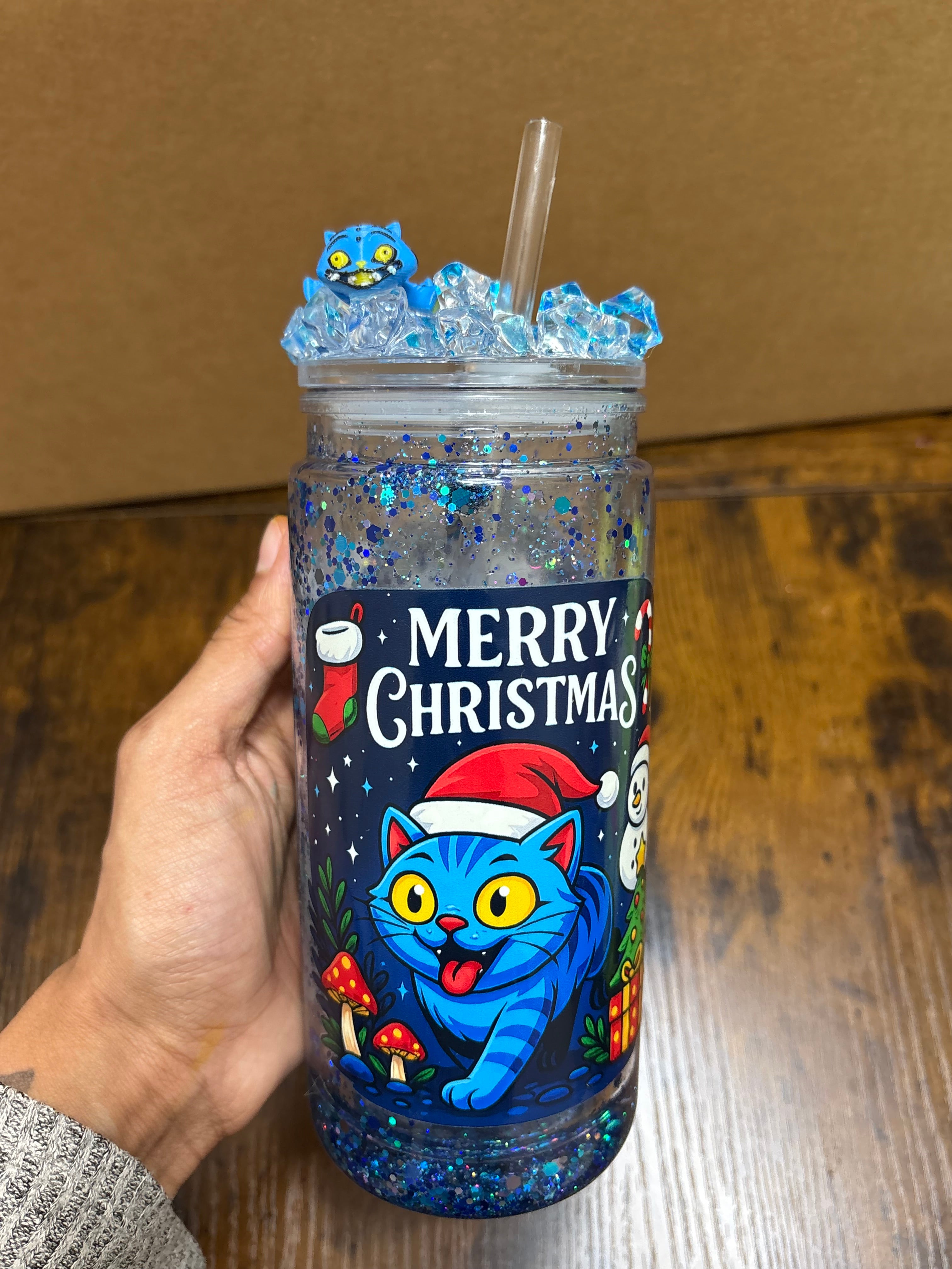 Snowglobe figurine tumbler