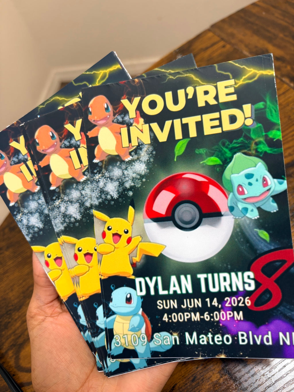 Physical or animated cards/invites