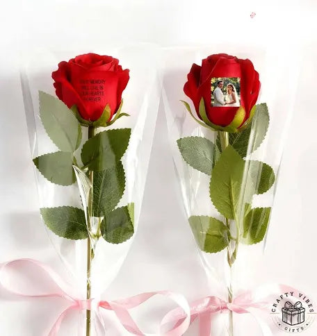 Custom photo/text rose