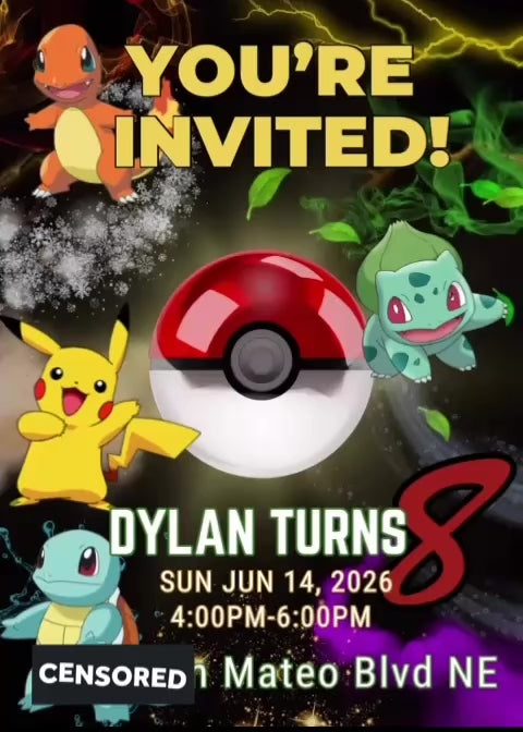 Physical or animated cards/invites